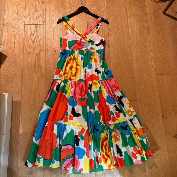 J Crew Tiered Maxi Dress in Ratti Jardin Floral Print with pockets  sz 2 - Picture 4 of 8